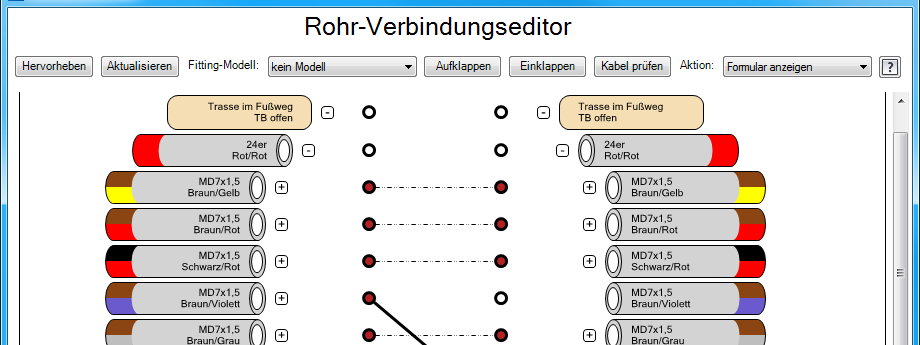 Rohrverbindungseditor in NET Engineering