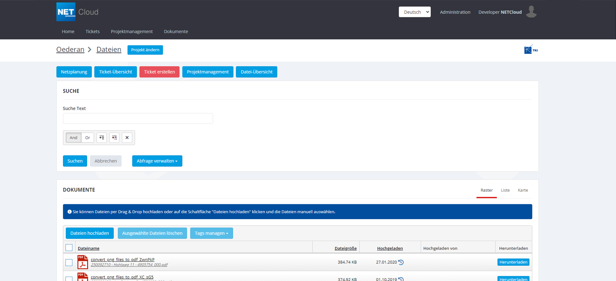 Dokumentenmanagement in NET Cloud